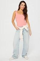 Daily Rib Square Neck Tank