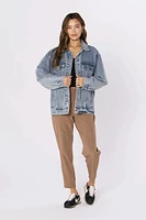 Daily Rib Cropped Square Neck Long-Sleeve