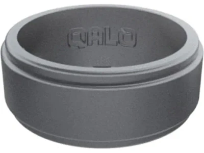 Men's | Qalo Polished Step Edge Silicone Ring