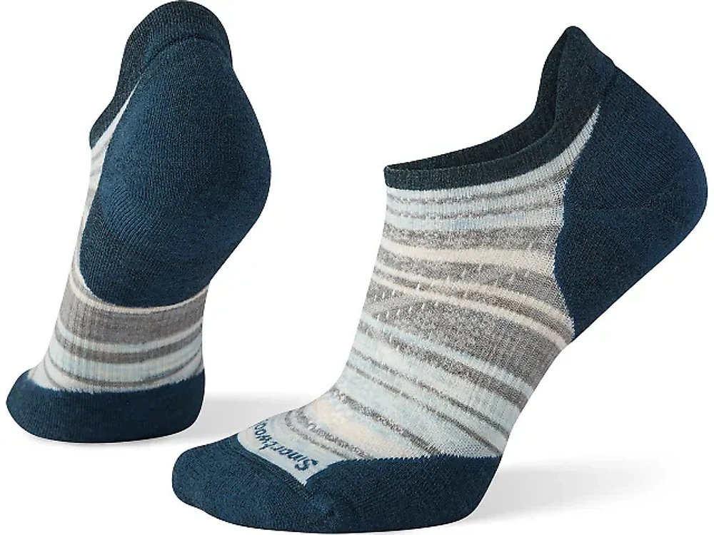 Women's | Smartwool Run Targeted Cushion Striped Low Ankle Socks