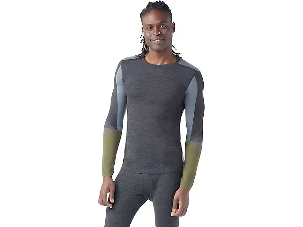 Men's | Smartwool Intraknit Thermal Merino Base Layer Colorblock Crew 2024