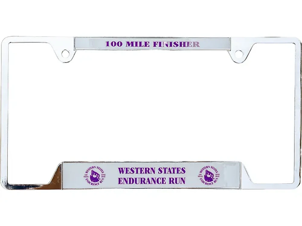 Western States Finisher License Plate Frame