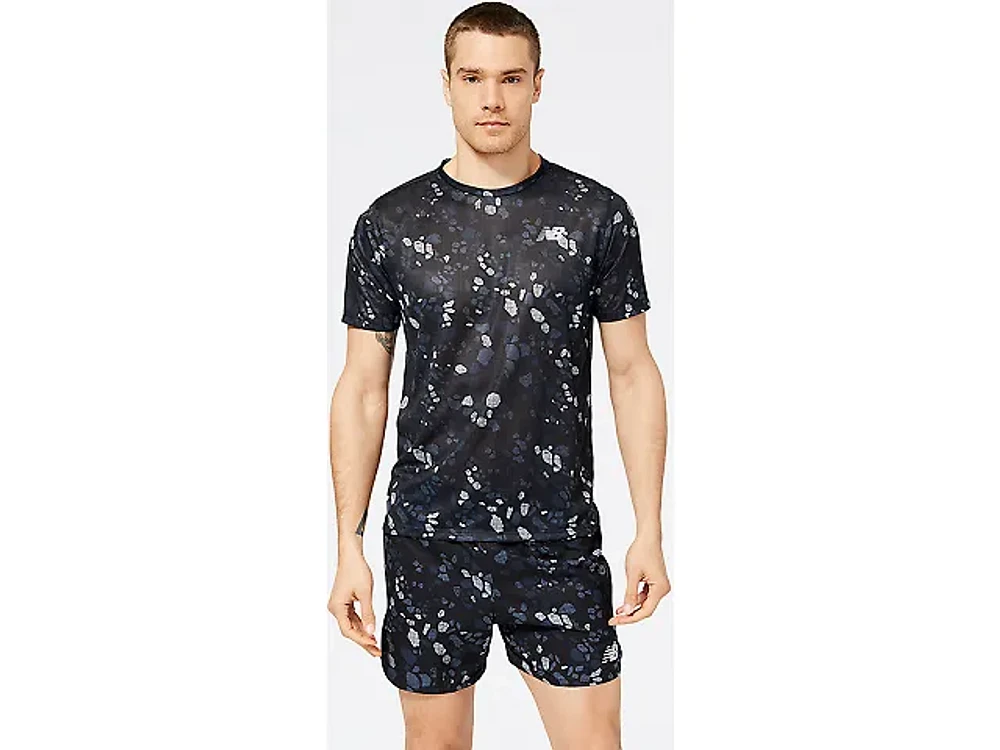 Men's | New Balance Printed Impact Run Short Sleeve