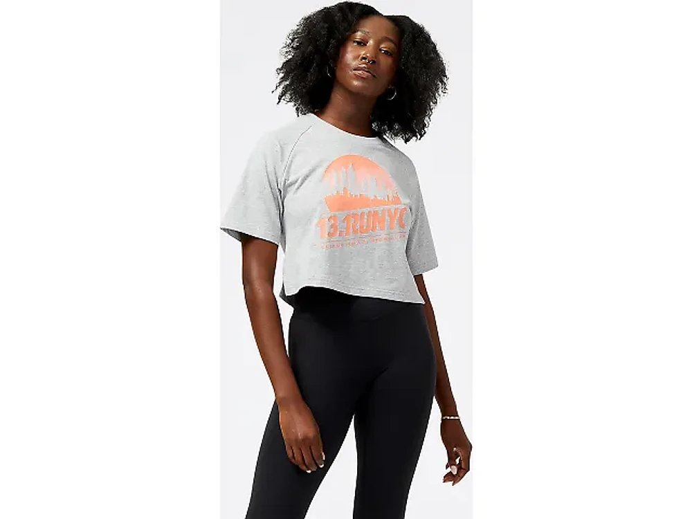 Women's | New Balance Essentials Logo Cropped Tee - United Airlines NYC Half