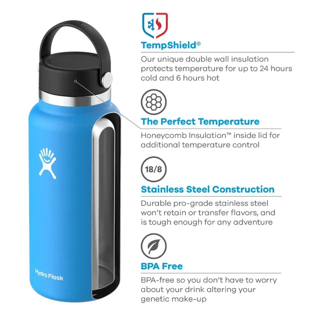 Lululemon Back to Life Sports Bottle 32oz This insulated water bottle  features a leak-proof lid and slip-free texture, so your drink is
