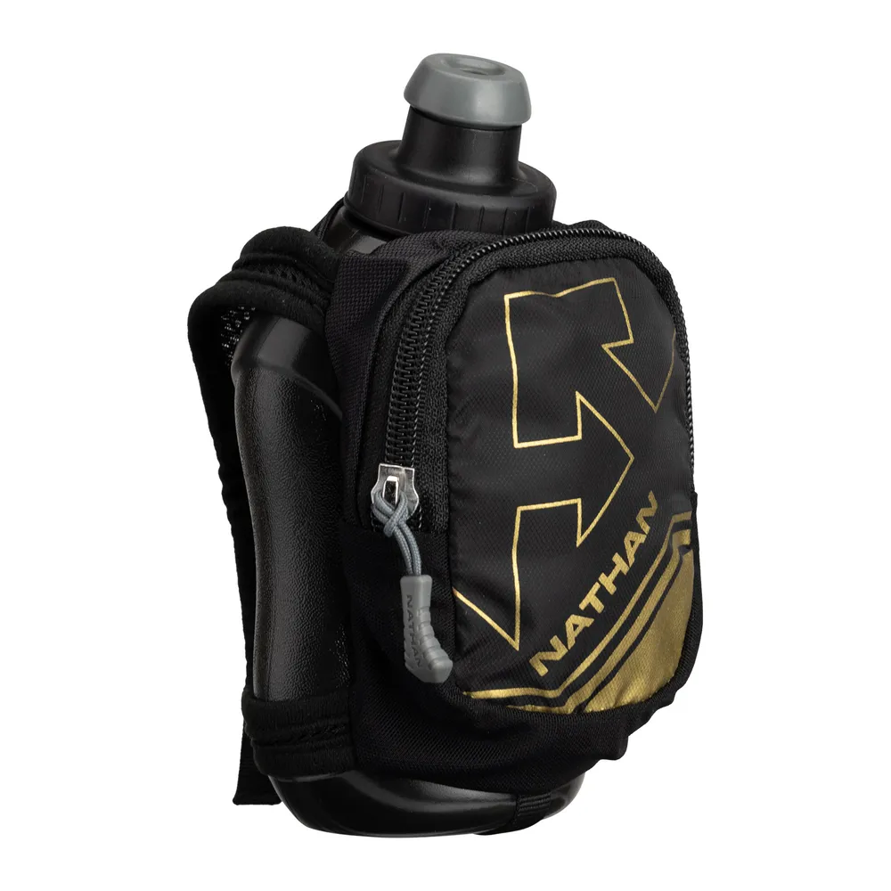 Nathan QuickSqueeze 12oz Insulated Handheld Black/Gold