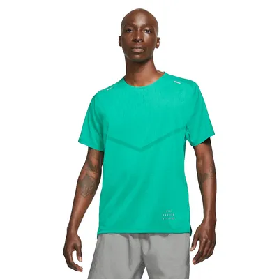 Nike Running T-Shirt Dri-FIT Run Division Rise 365 - Medium Blue/Reflect  Silver