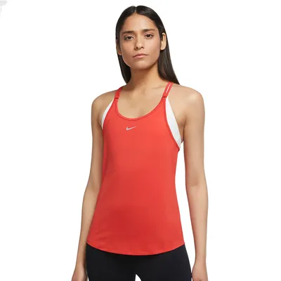 Nike Dri-FIT One Women's Training Tank - Light Fusion Red/White