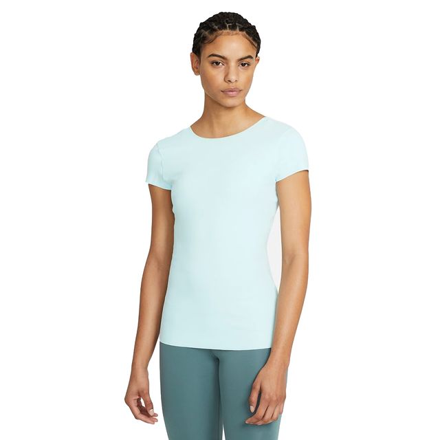 Nike Yoga Luxe Short Sleeve Jersey Black Women