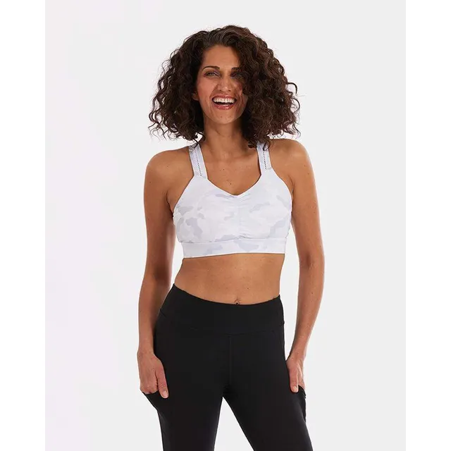 Handful Y-Back Bra – Battle Cry Pink  Running sports bra, High impact sports  bra, Sports bra design