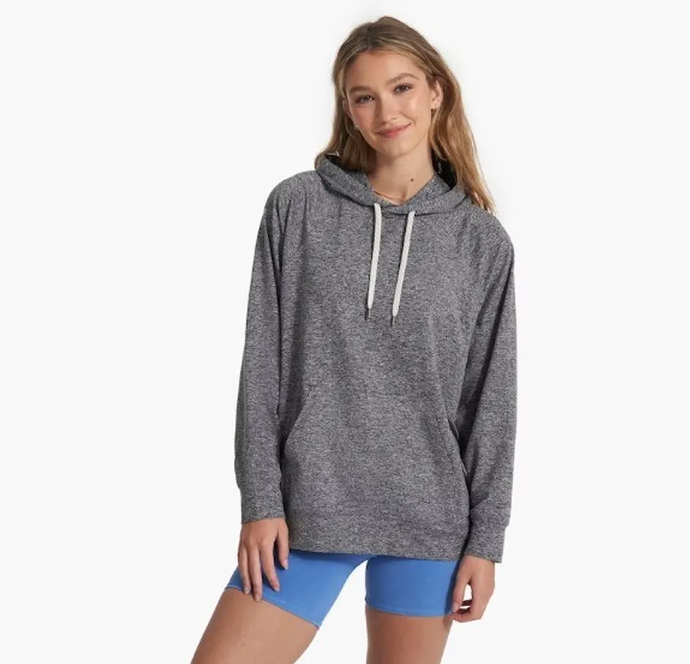 Vuori Halo Performance Zip Front Hoodie in Pink