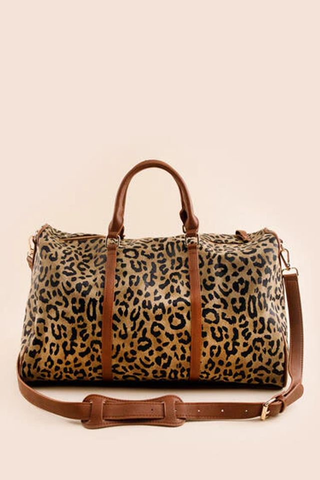 Leopard Weekender Tote – Glittering Boutique