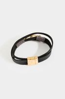 Francesca's Alma Stone Leather Wrap Bracelet