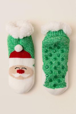 Santa Cozy Warmer Slipper Socks