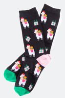 Christmas Llama Socks