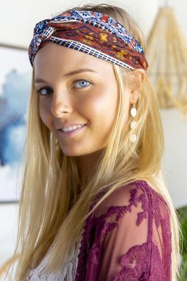 Holly Border Print Headwrap