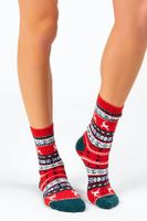 Multi Color Christmas Print Socks