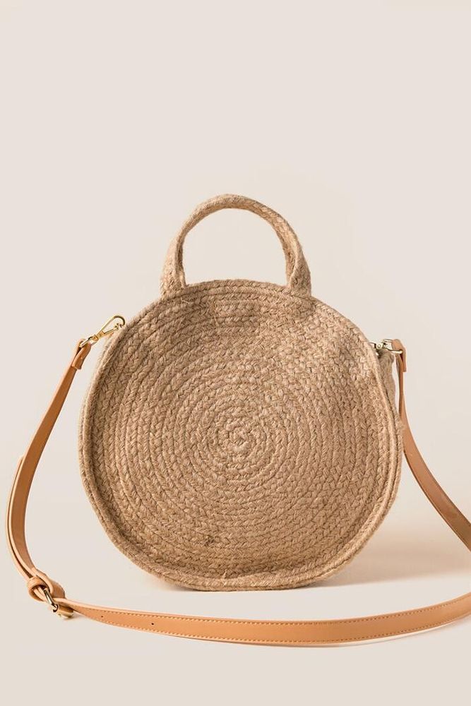 AEO Round Straw Tote