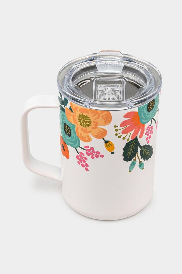 Corkcicle Coffee Mug - Rifle Paper Co. Lively Floral Cream - 16oz