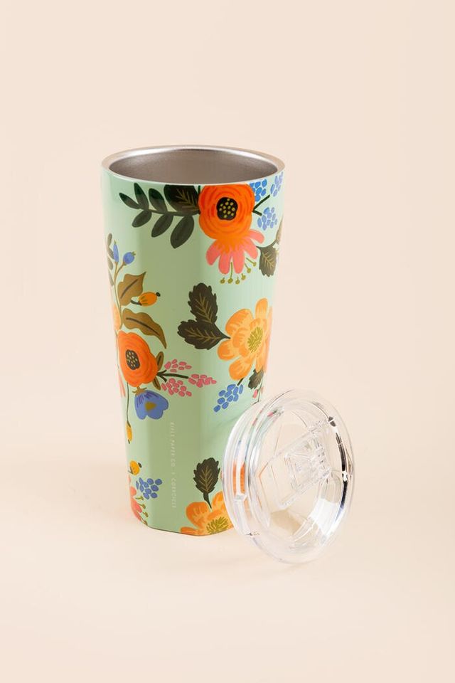 Corkcicle Rifle Paper Hot Cold Tumbler in Lively Floral - THE