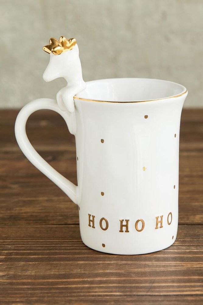 Ho-Ho-Ho Reindeer Mug, Christmas Cups