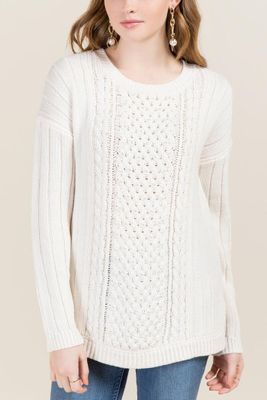 Catherine Pearl Cable Knit Sweater