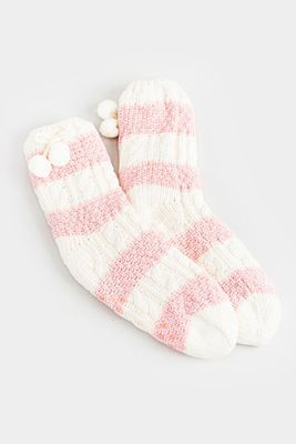 Rosie Striped Fuzzy Sock