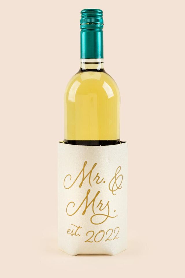 Francesca's Mr. & Mrs. est. 2020 Wine Bottle Koozie