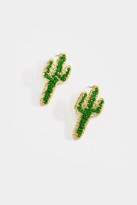 Morgan Beaded Cactus Earrings