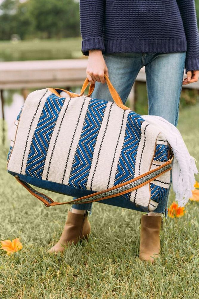 Striped Weekender Bag | Clare-Rae