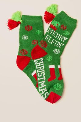 Merry Elfin’ Christmas Socks