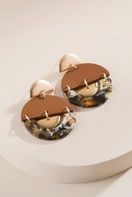 Alexis Statement Earrings in Brown