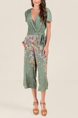 Aaliyah Floral Cropped Jumpsuit
