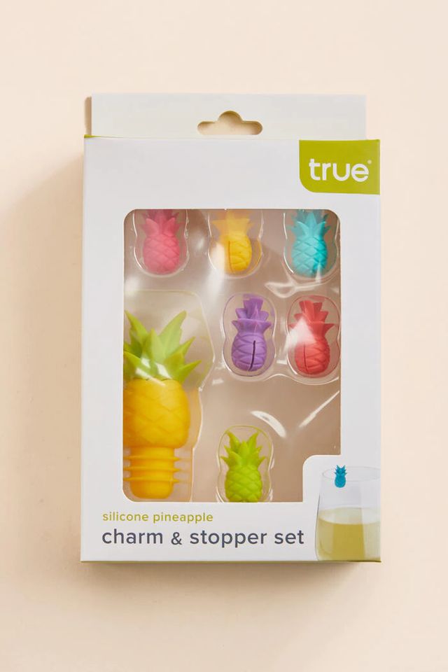 True Pineapple Charms and Bottle Stopper