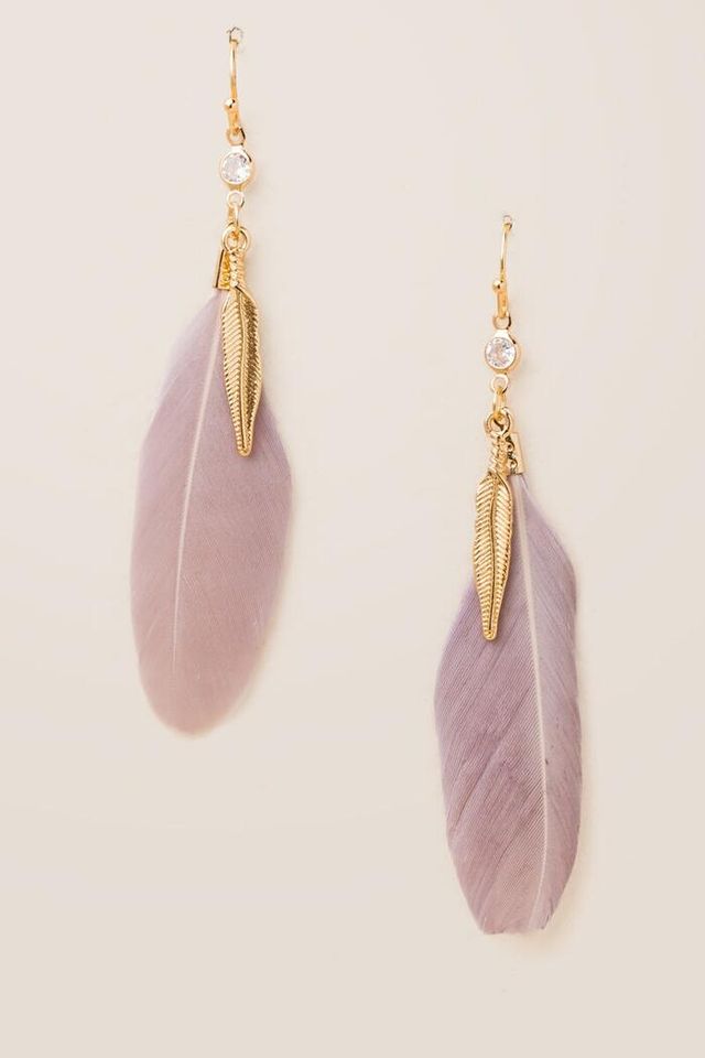 Designer CZ Feather Statement Earrings