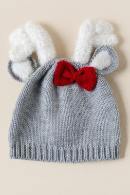 Deer Bow Knitted Hat