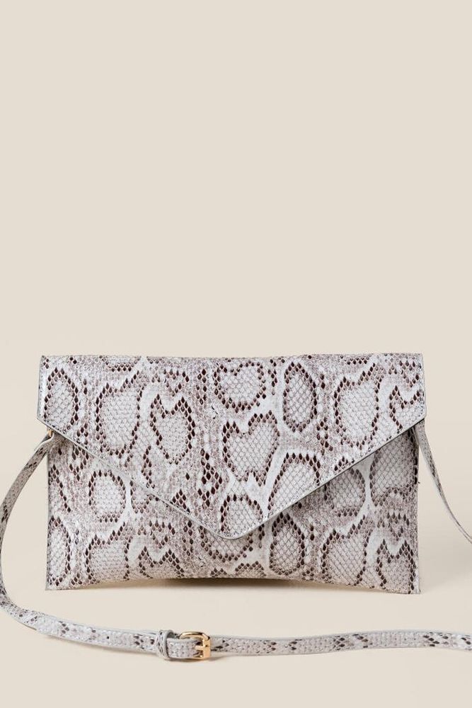 Faux Snake Wallet Clutch