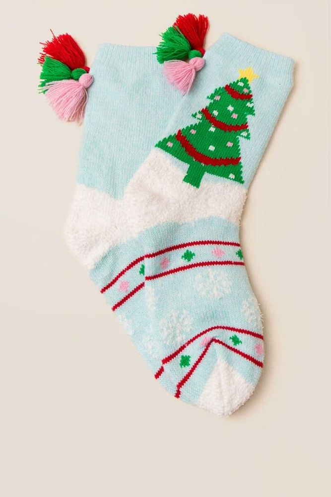 Christmas Snow Crew Socks