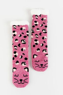 Emilee Critter Fleece Lined Socks