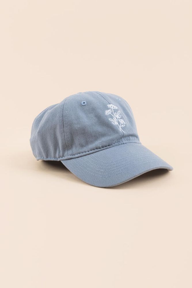 Floral Embroidered Baseball Cap