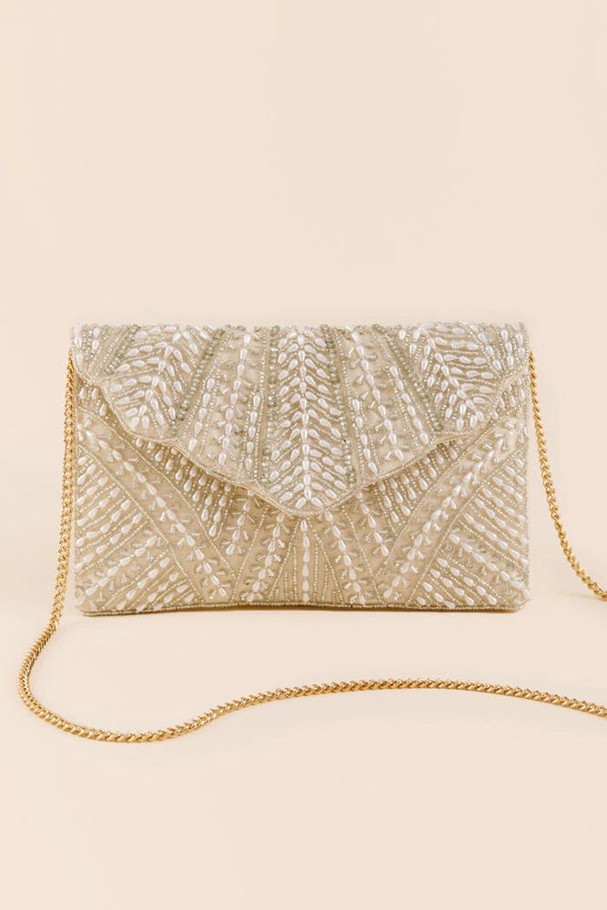 Buy Accessorize Carley Gold Leather Clutch Bag from Next USA