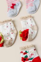 Christmas Floral Printed Sock Set