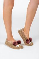 Fuzzy Knit Slipper Socks