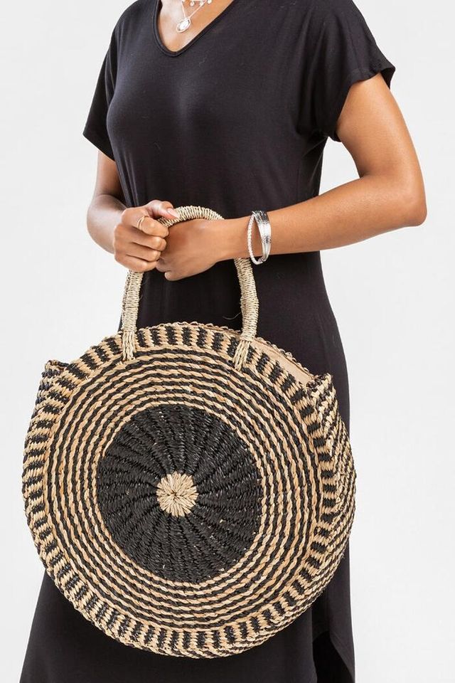 AEO Round Straw Tote