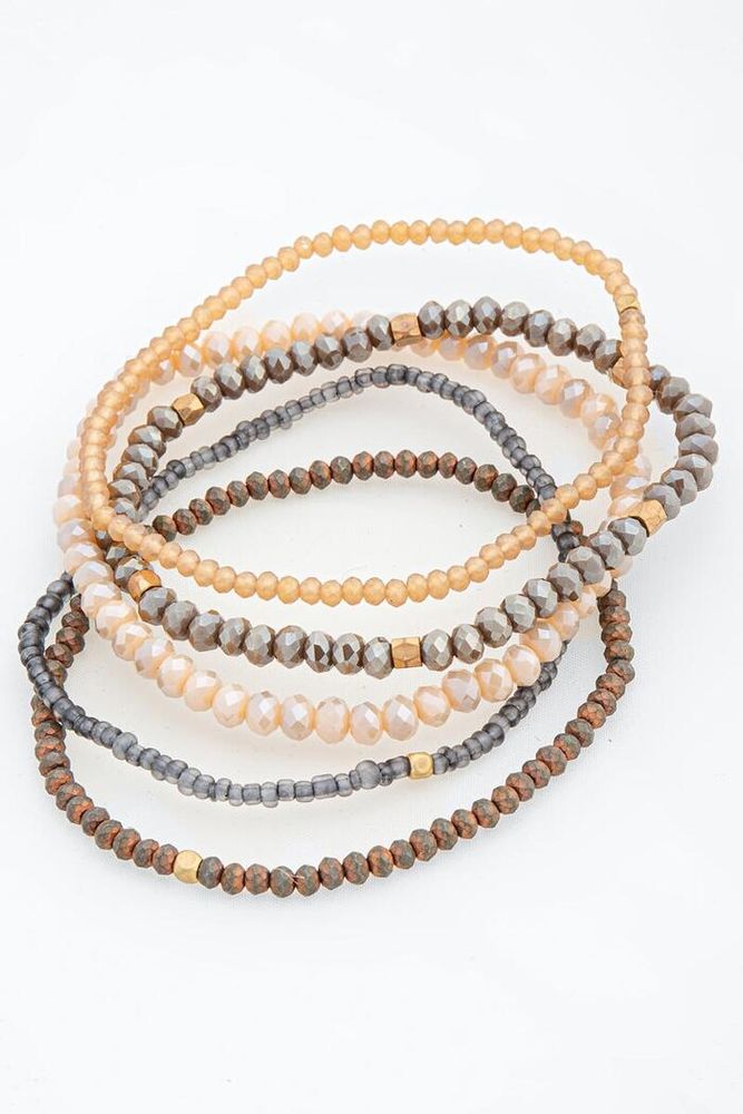 beaded stretch bracelet set