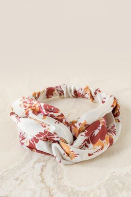 Iliza Floral Headwrap in Ivory