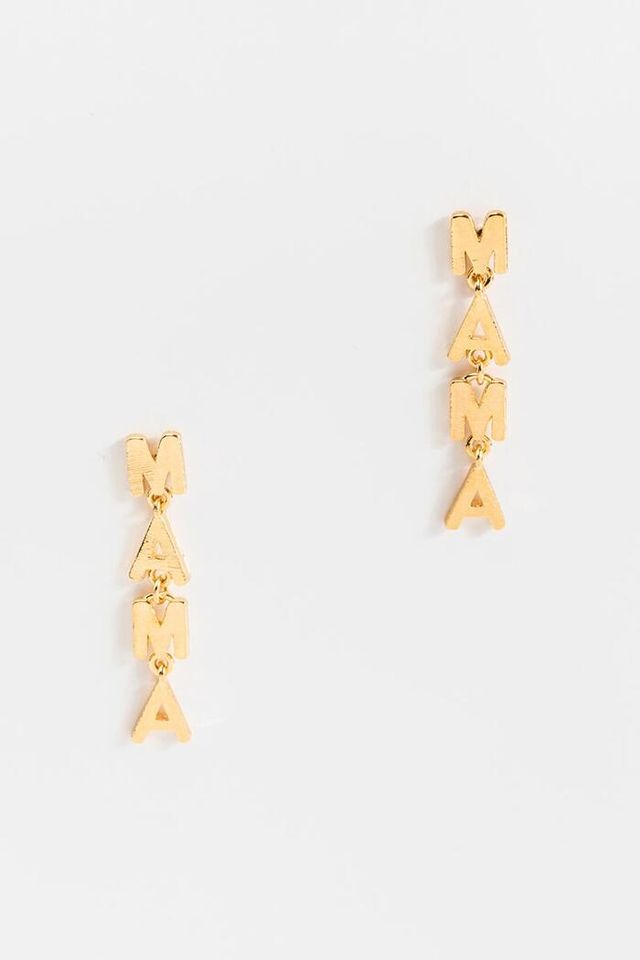 Francesca's MAMA Linear Drop Earrings