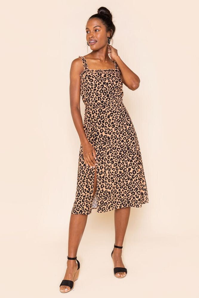 faithfull the brand leopard dress