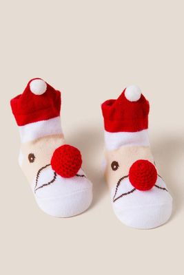 Santa Rattle Toe Socks