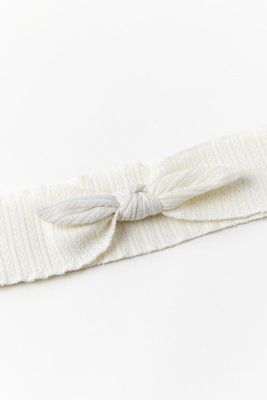 Jackie Lace Bow Headwrap in Ivory